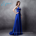 Stretch Satin Sequined Beading Crystal Tulle Sex Prom Dress